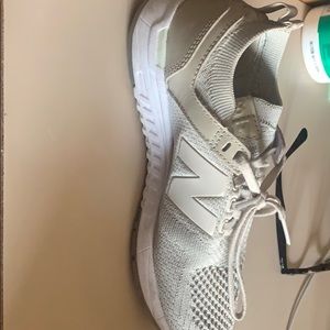 Cream colored new balance shoes!